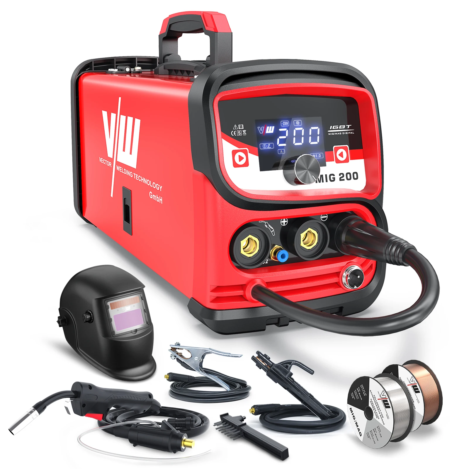 4in1 MIG200 Mig Welding Machine 200AMP MIG TIG MMA Aluminum Portable Arc Welders for VECTOR Source Factory Stahl Werk
4in1 MIG200 Mig Welding Machine 200AMP MIG TIG MMA Aluminum Portable Arc Welders for VECTOR Source Factory Stahl Werk