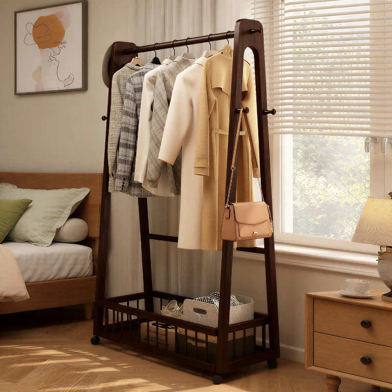 Rubber wood coat rack removable household bedroom integrated hanging clothes against the wall finishing storage hanger
Rubber wood coat rack removable household bedroom integrated hanging clothes against the wall finishing storage hanger