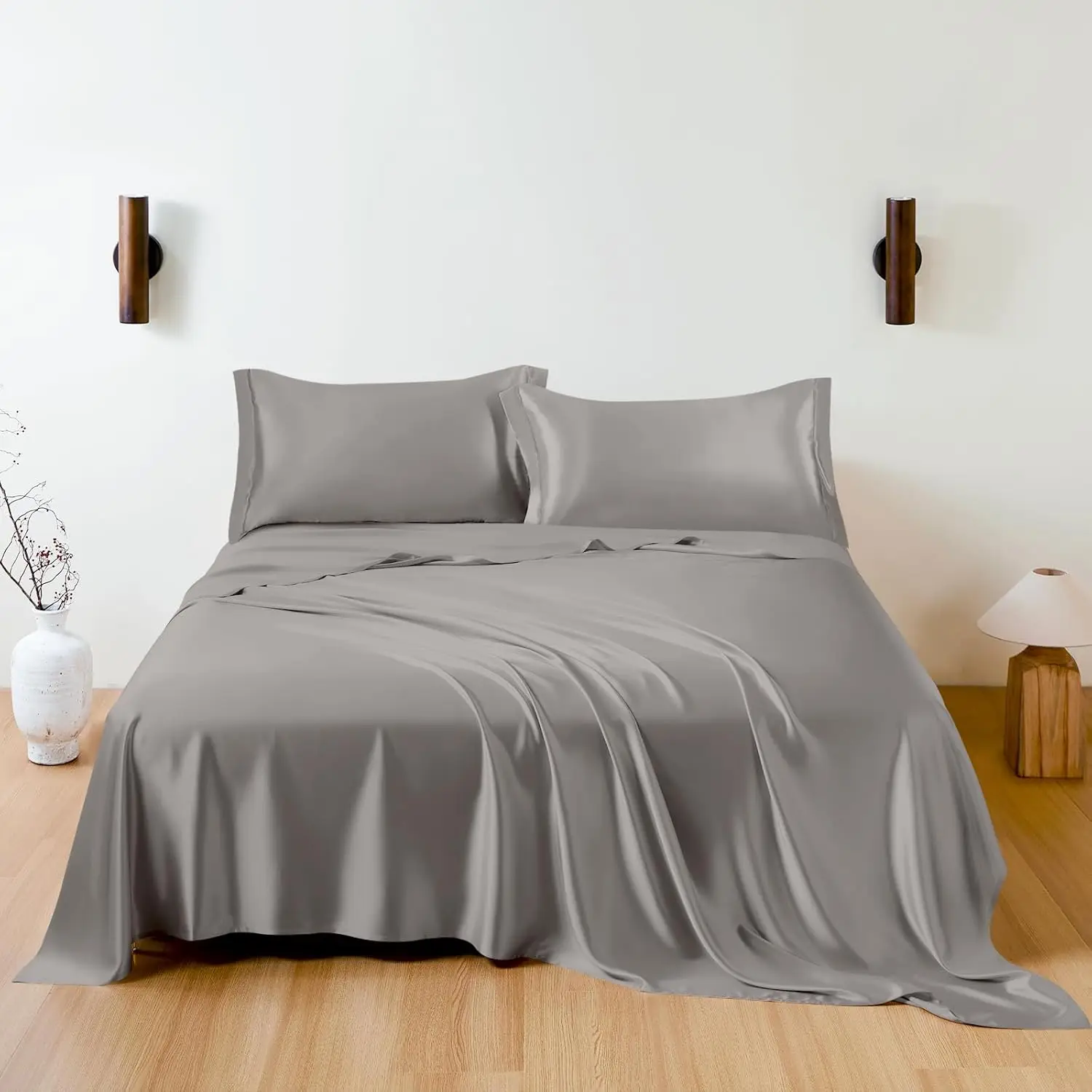 Комплект простыней из 100% шелка, комплект простыней из шелка 7A+, мягкий дышащий, роскошное постельное белье (1 плоская простыня, 1 простыня, 2 подушки, по индивидуальному заказу
Комплект простыней из 100% шелка, комплект простыней из шелка 7A+, мягкий дышащий, роскошное постельное белье (1 плоская простыня, 1 простыня, 2 подушки, по индивидуальному заказу