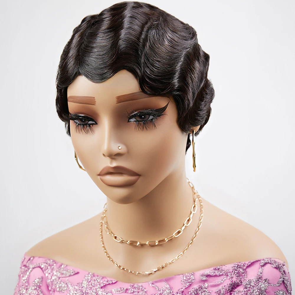 Парик Ocean Waves Pixie Cut: короткий волнистый кудрявый парик из натуральных волос с кружевной основой для чернокожих женщин, индийские волосы Finger Wave без кружевной основы
Парик Ocean Waves Pixie Cut: короткий волнистый кудрявый парик из натуральных волос с кружевной основой для чернокожих женщин, индийские волосы Finger Wave без кружевной основы