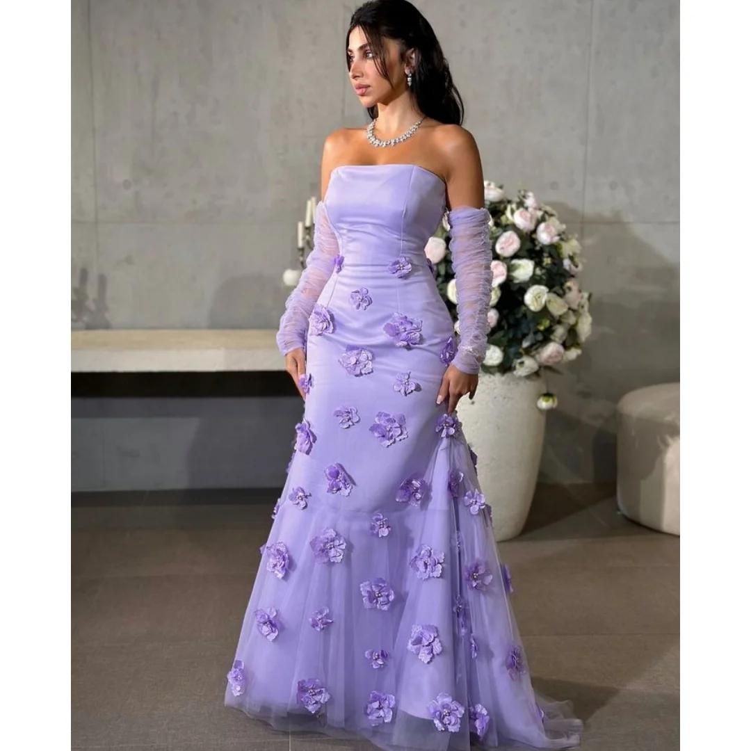 Purple Flowers Evening Dresses Woman Elegant vestidos de noche Arabic Long Prom Dress 2025 Fashion Party Gown Customized
Purple Flowers Evening Dresses Woman Elegant vestidos de noche Arabic Long Prom Dress 2025 Fashion Party Gown Customized