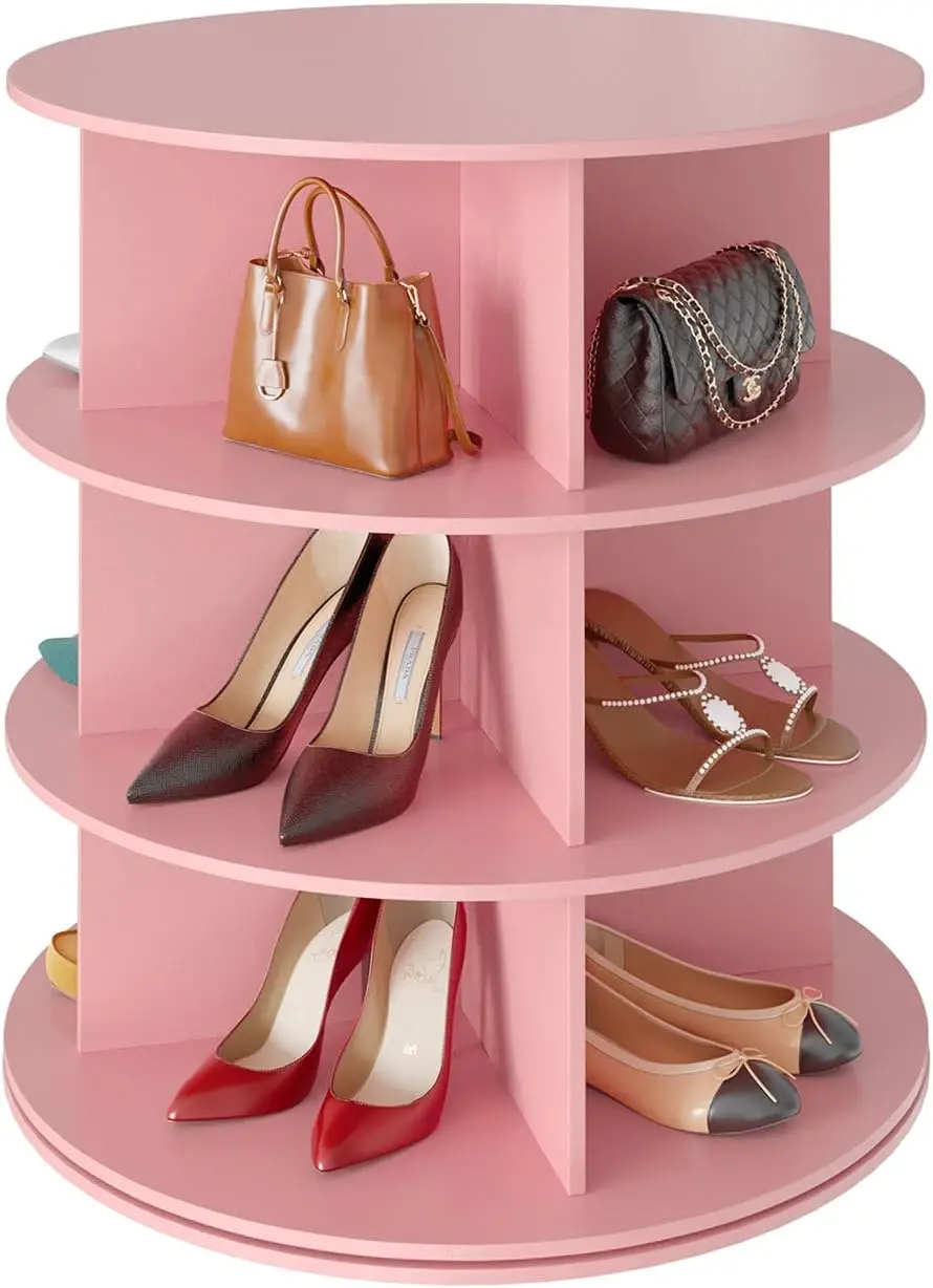 Pink 3 Tier Rotating Shoe Rack Tower Vertical Storage
Pink 3 Tier Rotating Shoe Rack Tower Vertical Storage