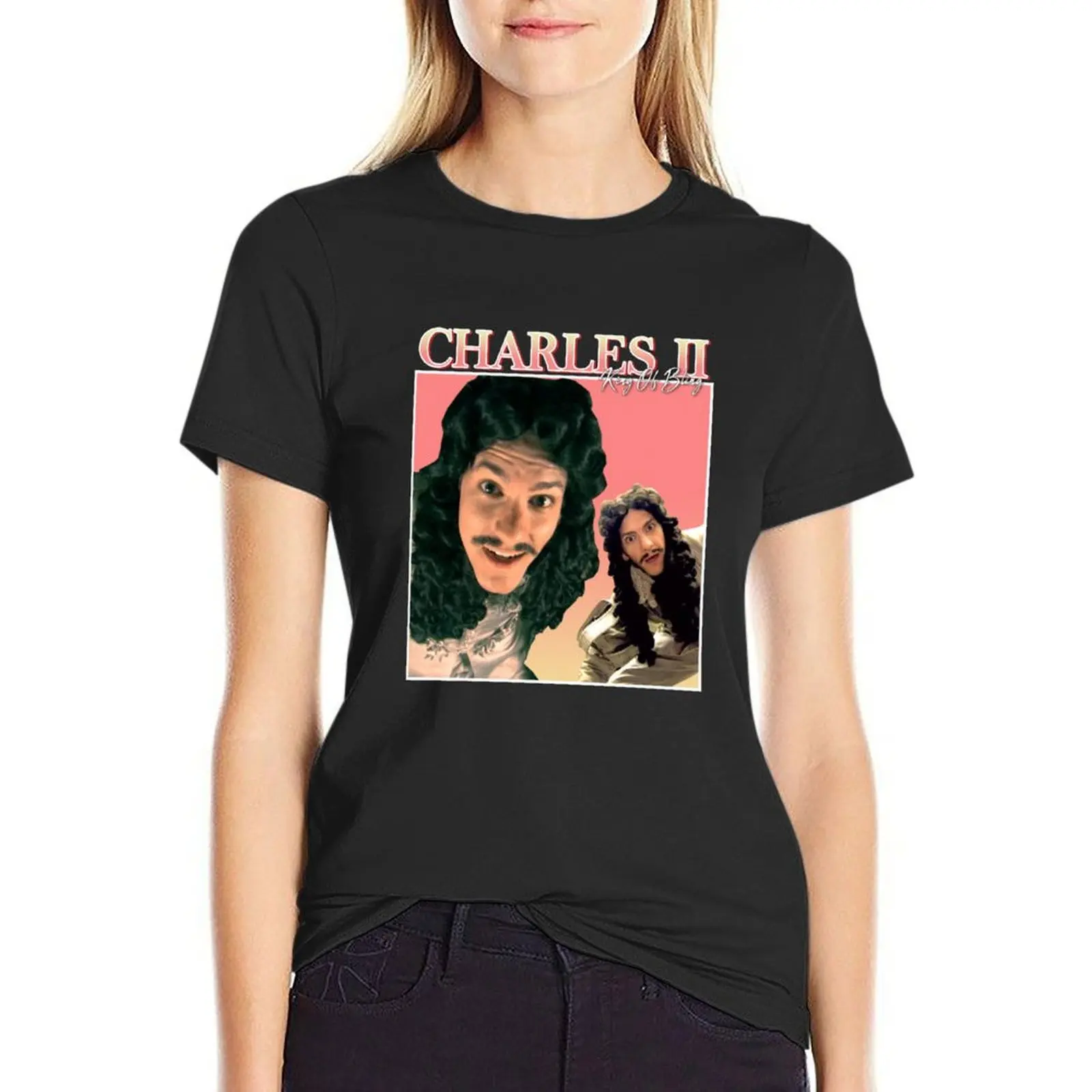 Charles II Vintage/Retro Design T-Shirt vintage funnys summer top Women's t-shirt
Charles II Vintage/Retro Design T-Shirt vintage funnys summer top Women's t-shirt