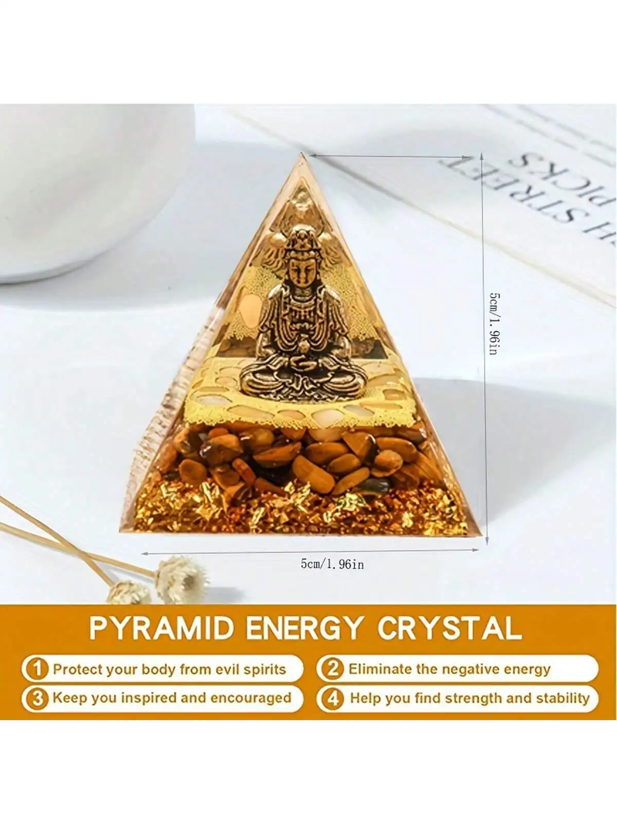 Orgone Colorful Moonlight Crystal Buddha Pyramid For Ornemant Handmade Desktop Decoration For Home And Office
Orgone Colorful Moonlight Crystal Buddha Pyramid For Ornemant Handmade Desktop Decoration For Home And Office