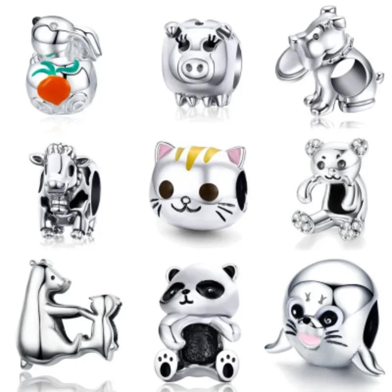 DISINIYA 925 Sterling Silver Polar Bear Multi Animal Pendant Original Bracelet Women Jewelry Production 1-12
DISINIYA 925 Sterling Silver Polar Bear Multi Animal Pendant Original Bracelet Women Jewelry Production 1-12