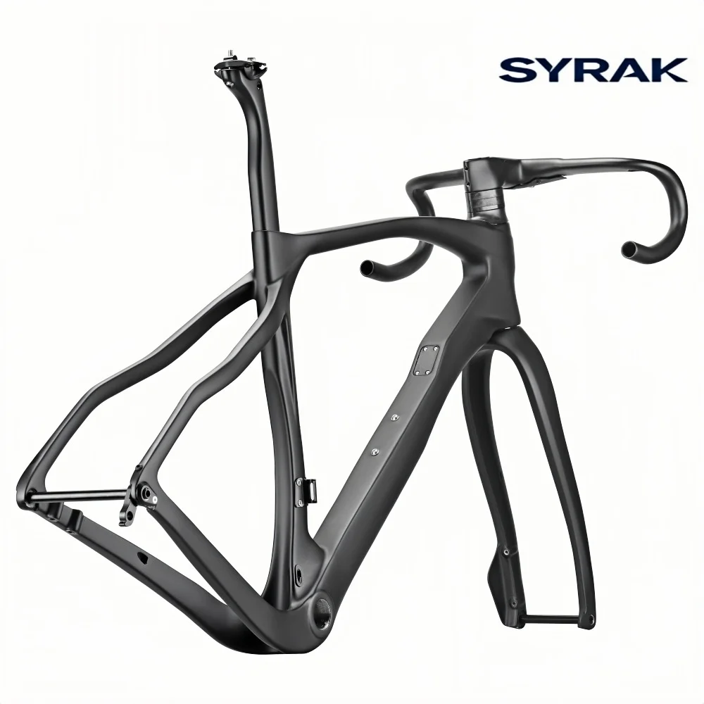 SYRAK 2026 New Model Gravel Bike Frame with Handlebars Fork T1100 UD Carbon Frame Disc Brake Bike Frame Set Max Tire 700x45c
SYRAK 2026 New Model Gravel Bike Frame with Handlebars Fork T1100 UD Carbon Frame Disc Brake Bike Frame Set Max Tire 700x45c