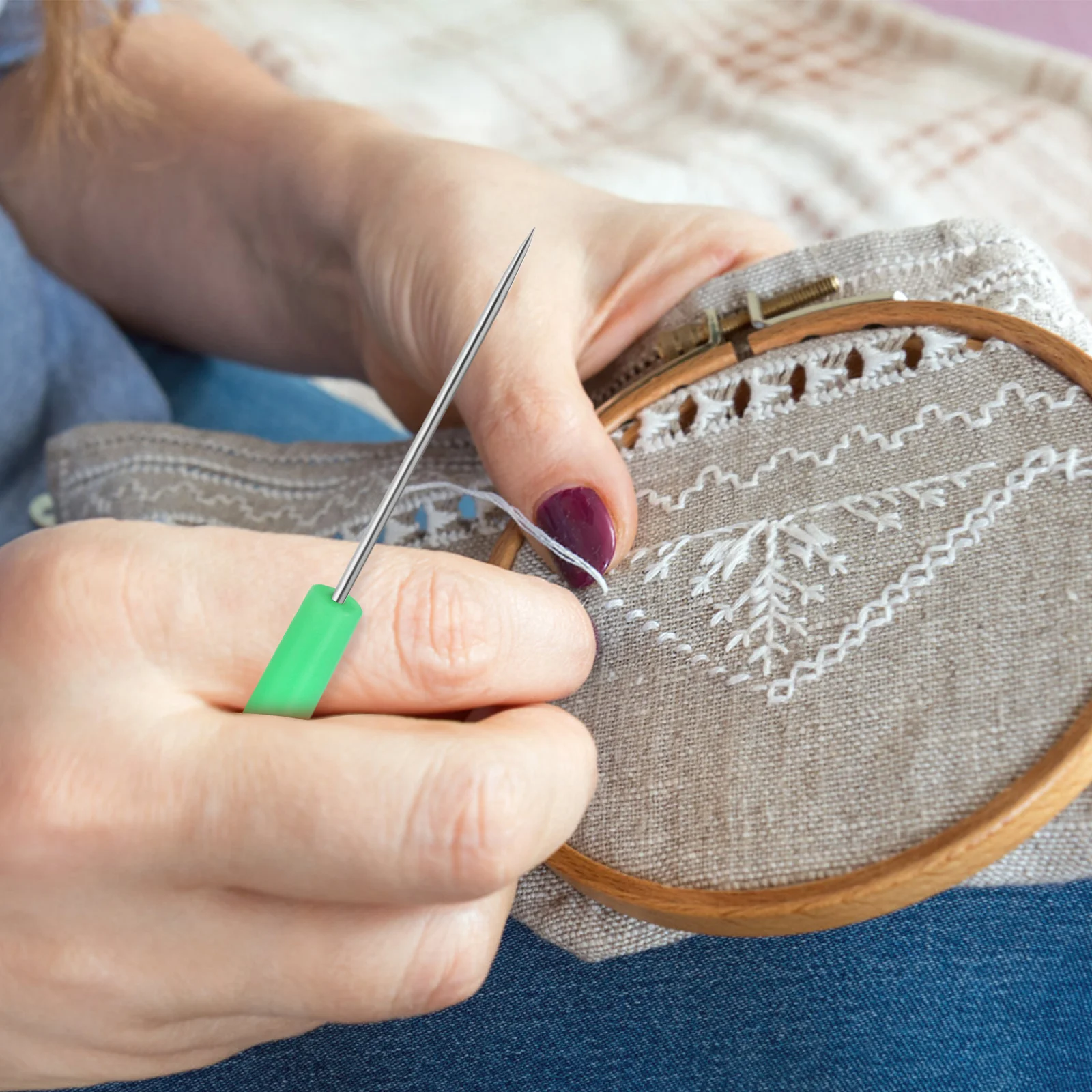 50pcs Awl Pick Needle Sewing Tool For Craft Hole Punching Repair Work Manual Embroidery Device Scriber Needle Slotted
50pcs Awl Pick Needle Sewing Tool For Craft Hole Punching Repair Work Manual Embroidery Device Scriber Needle Slotted