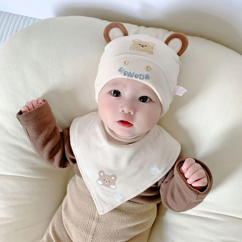 2Pcs Newborn Baby Hat Triangle Bibs Set Spring Autumn Cotton Beanie Cute Cartoon Bear Infant Toddler Cap Burp Cloth
2Pcs Newborn Baby Hat Triangle Bibs Set Spring Autumn Cotton Beanie Cute Cartoon Bear Infant Toddler Cap Burp Cloth