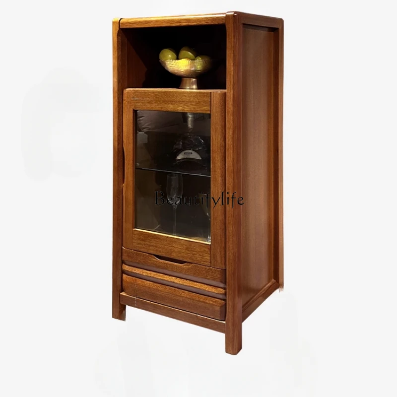 Full solid wood side cabinet Modern Chinese walnut living room storage high wine cabinet Small vertical cabinet
Full solid wood side cabinet Modern Chinese walnut living room storage high wine cabinet Small vertical cabinet