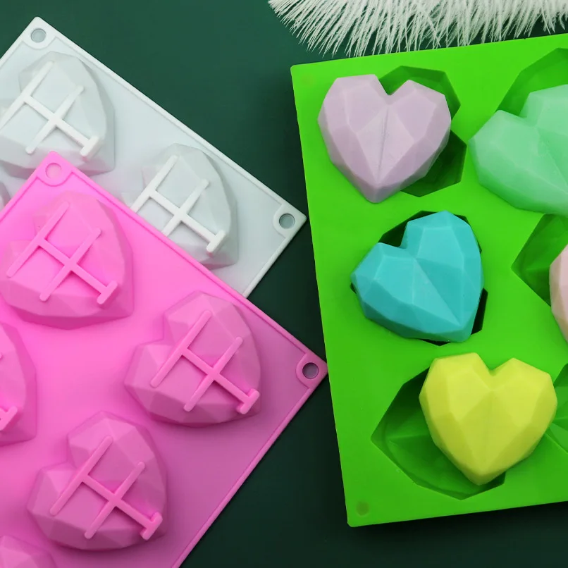 3D 6 Cavity Diamond Love Silicone Cake Moulds Heart Fondant Decorating Tools Chocolate Pastry Molds Kitchen Baking Accessories
3D 6 Cavity Diamond Love Silicone Cake Moulds Heart Fondant Decorating Tools Chocolate Pastry Molds Kitchen Baking Accessories
