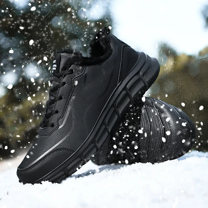 Men's Black Waterproof Sports Running Shoes Wear-resistant Walking Work Shoes Comfortable and Plush Warm Hiking Shoes Large Size
Men's Black Waterproof Sports Running Shoes Wear-resistant Walking Work Shoes Comfortable and Plush Warm Hiking Shoes Large Size