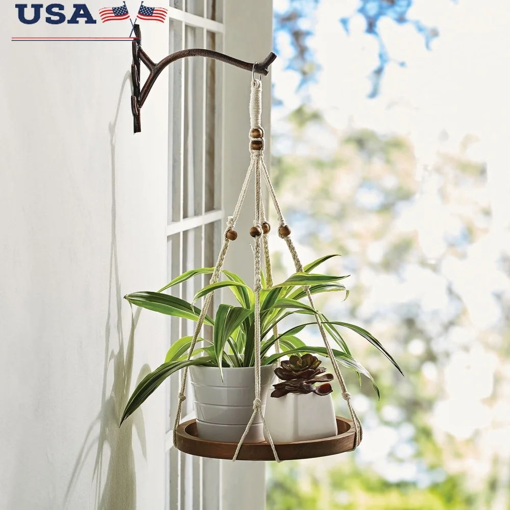 Уличная вешалка из веревки с деревянным подносом, растения, суккуленты, кактус, комнатный сад, экономия места, простая сборка, декоративный подарок
Уличная вешалка из веревки с деревянным подносом, растения, суккуленты, кактус, комнатный сад, экономия места, простая сборка, декоративный подарок