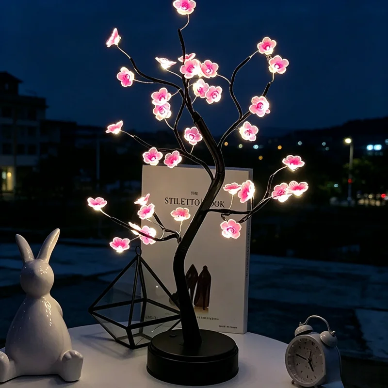 USB/Battery Powered Touch Switch Table Tree Night Light Artificial Bonsai Cherry Blossom LED Lamp Desktop Decor Home Office
USB/Battery Powered Touch Switch Table Tree Night Light Artificial Bonsai Cherry Blossom LED Lamp Desktop Decor Home Office