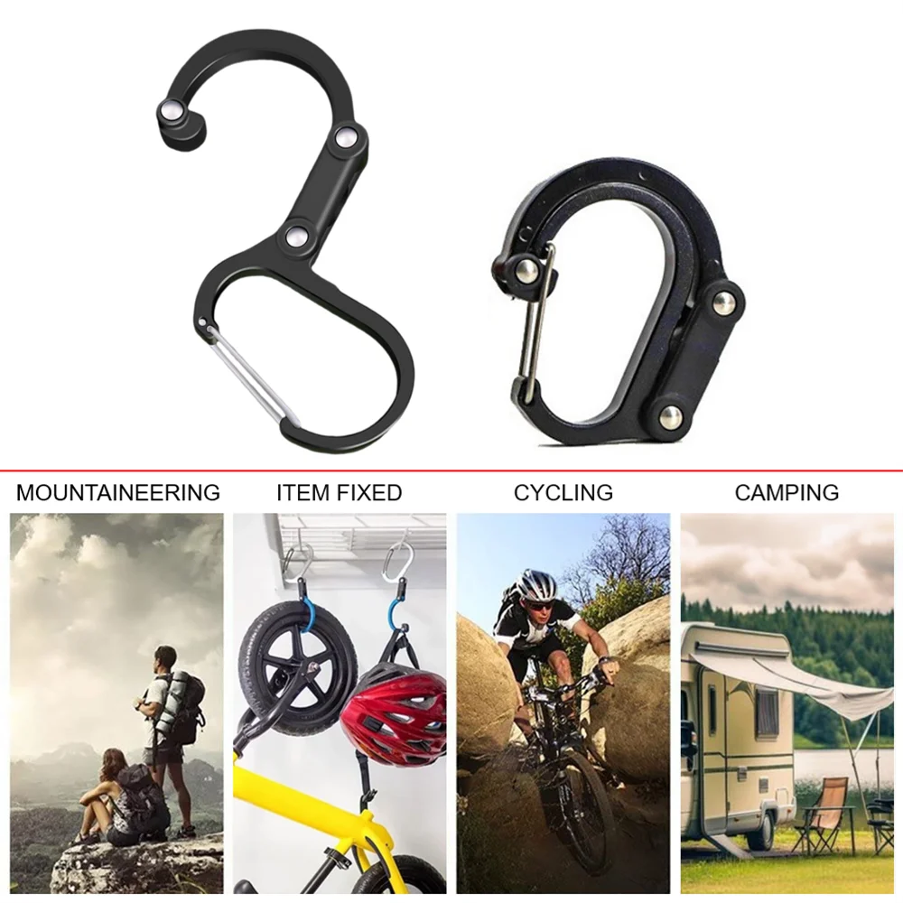 Camping Hybrid Gear Clip Carabiner Rotating Hook Clip Non-Locking Strong Clips for Fishing Hiking Travel Backpack Carabiner Clip 
Camping Hybrid Gear Clip Carabiner Rotating Hook Clip Non-Locking Strong Clips for Fishing Hiking Travel Backpack Carabiner Clip