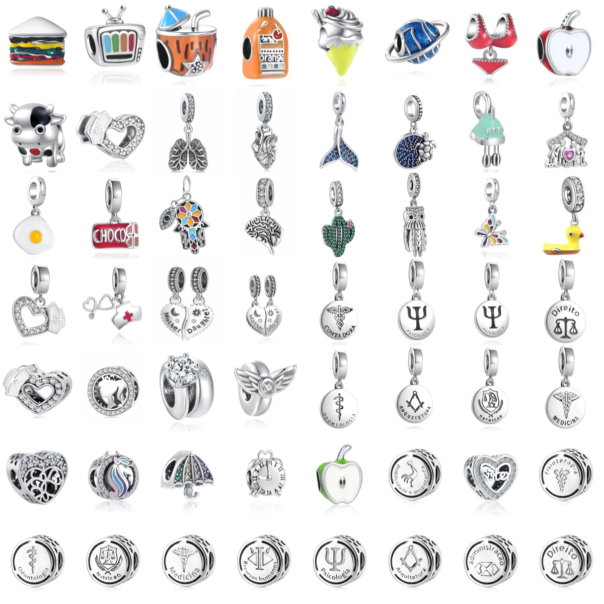Charm Fashion S925 Silver Apple, Cactus, Ice Cream Beaded Fish Tail Pendant Beaded Ladies DIY Jewelry Gift
Charm Fashion S925 Silver Apple, Cactus, Ice Cream Beaded Fish Tail Pendant Beaded Ladies DIY Jewelry Gift