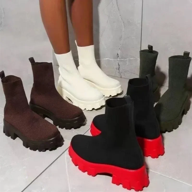Large Size Red Knitted Short Boots Thick-Soled Casual Fashion Autumn Winter Women's Couple Shoes Size 35-43
Large Size Red Knitted Short Boots Thick-Soled Casual Fashion Autumn Winter Women's Couple Shoes Size 35-43