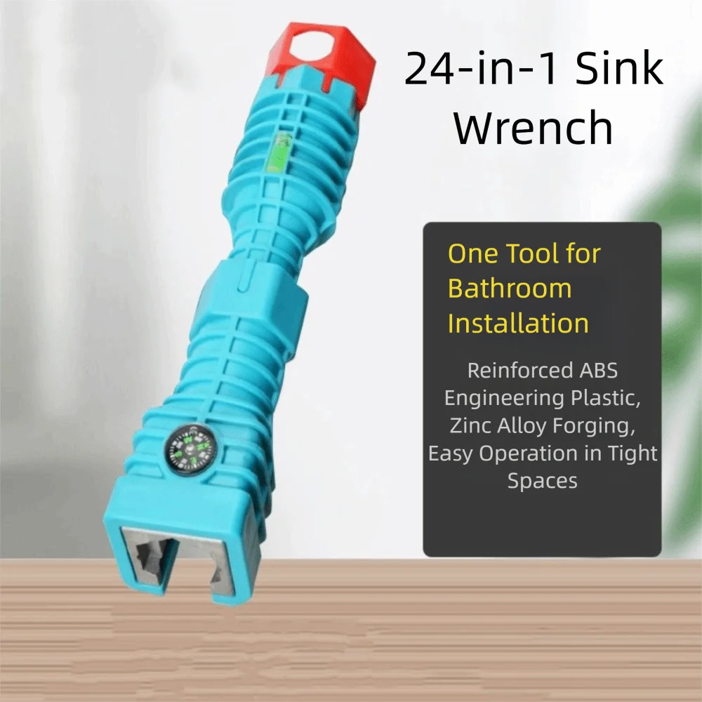 Набор ключей для раковины 24-в-1 с противоскользящей рукояткой, двусторонний ключ, инструмент для сантехнических работ, легкий в использовании, многофункциональный, для самостоятельного ремонта
Набор ключей для раковины 24-в-1 с противоскользящей рукояткой, двусторонний ключ, инструмент для сантехнических работ, легкий в использовании, многофункциональный, для самостоятельного ремонта