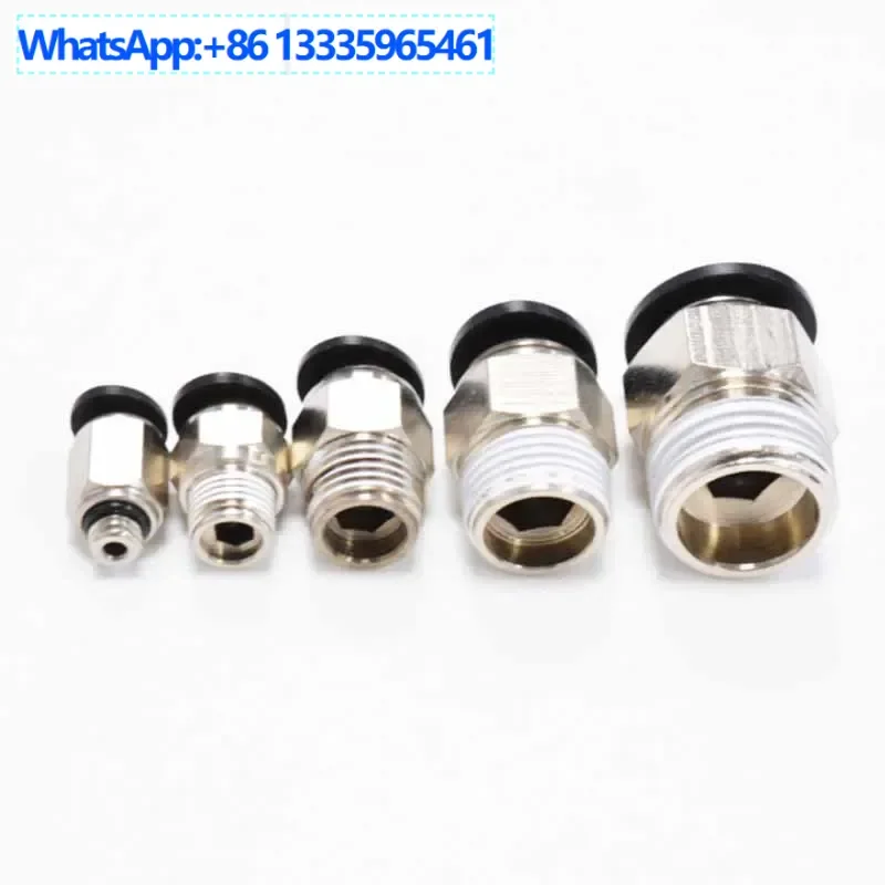 10Pcs quick trachea connector PC external thread through PU pipe pneumatic quick plug black accessories
10Pcs quick trachea connector PC external thread through PU pipe pneumatic quick plug black accessories