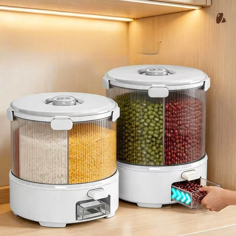 Household Grains Storage Rotary Rice Bucket Insect-proof and Moisture-proof Rice Storage Tank Household Sealed Rice Storage Box
Household Grains Storage Rotary Rice Bucket Insect-proof and Moisture-proof Rice Storage Tank Household Sealed Rice Storage Box