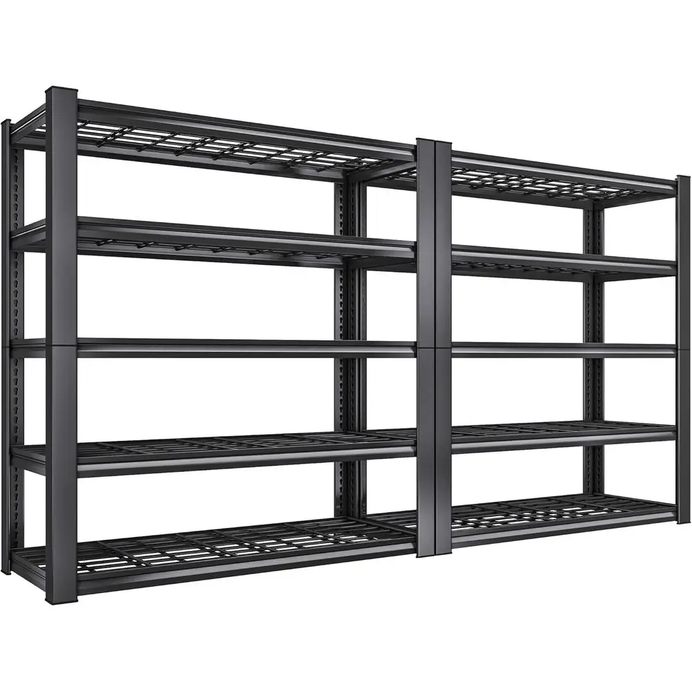 2-Pack Heavy-Duty Industrial Shelving, 3010 lbs Capacity, 72 Tall, Adjustable 5-Tier Metal Rack for Storage, Warehouse, Workshop
2-Pack Heavy-Duty Industrial Shelving, 3010 lbs Capacity, 72 Tall, Adjustable 5-Tier Metal Rack for Storage, Warehouse, Workshop