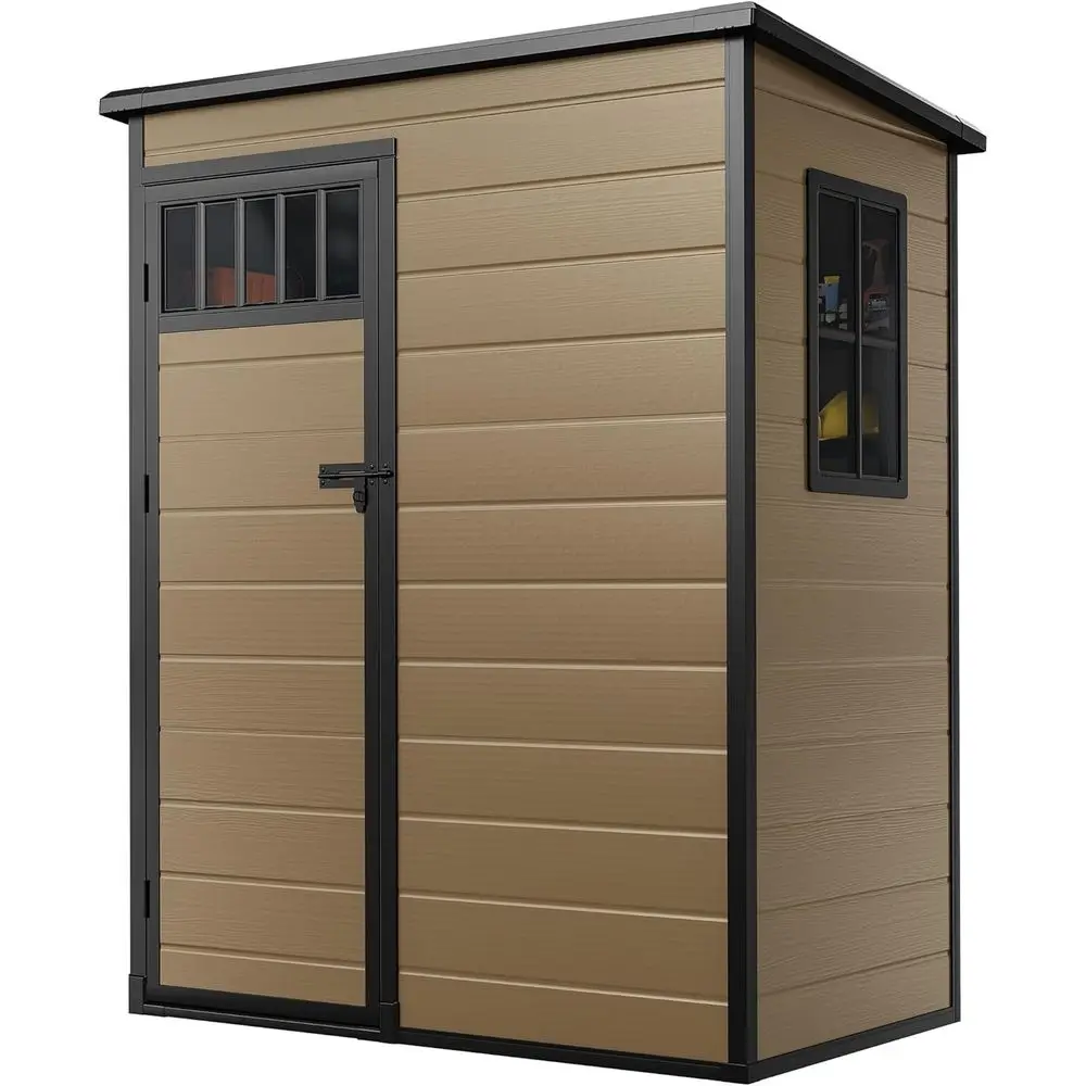 Brown 5x3FT Outdoor Shed with Window, Floor, Lockable Door - Ideal for Garden Storage
Brown 5x3FT Outdoor Shed with Window, Floor, Lockable Door - Ideal for Garden Storage