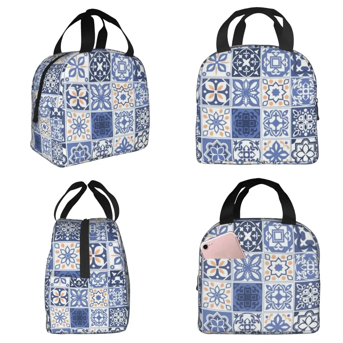 Blue Portuguese Tile Portugal Azulejo Flower Insulated Lunch Bag for Women Office Cooler Thermal Food Box Tote Lunch Boxes
Blue Portuguese Tile Portugal Azulejo Flower Insulated Lunch Bag for Women Office Cooler Thermal Food Box Tote Lunch Boxes
