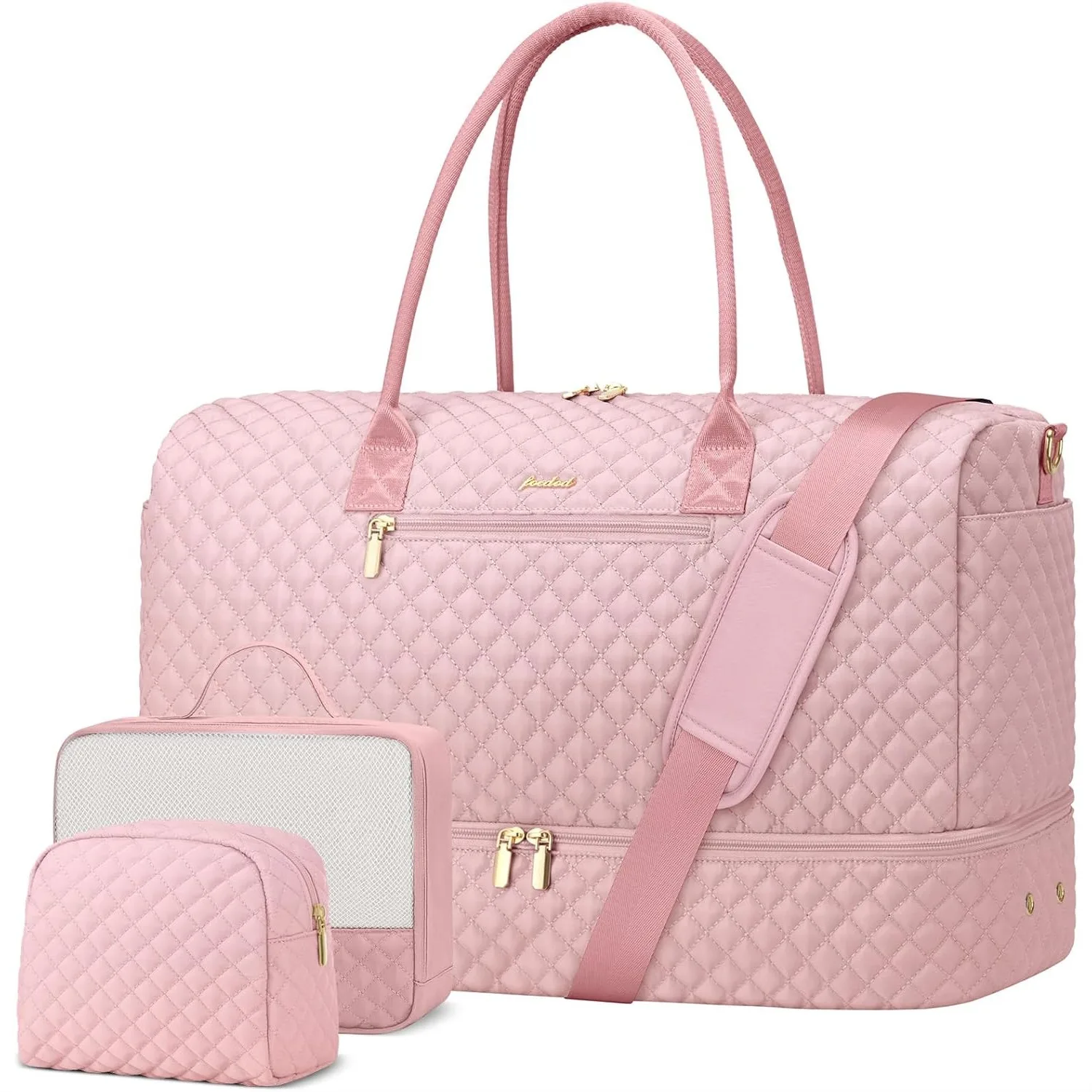 Travel Duffle Bag for Women, Weekender Overnight Bag with Shoe Compartment, Wet Pocket, 3-Piece Set, Airline Friendly Carry-On,
Travel Duffle Bag for Women, Weekender Overnight Bag with Shoe Compartment, Wet Pocket, 3-Piece Set, Airline Friendly Carry-On,