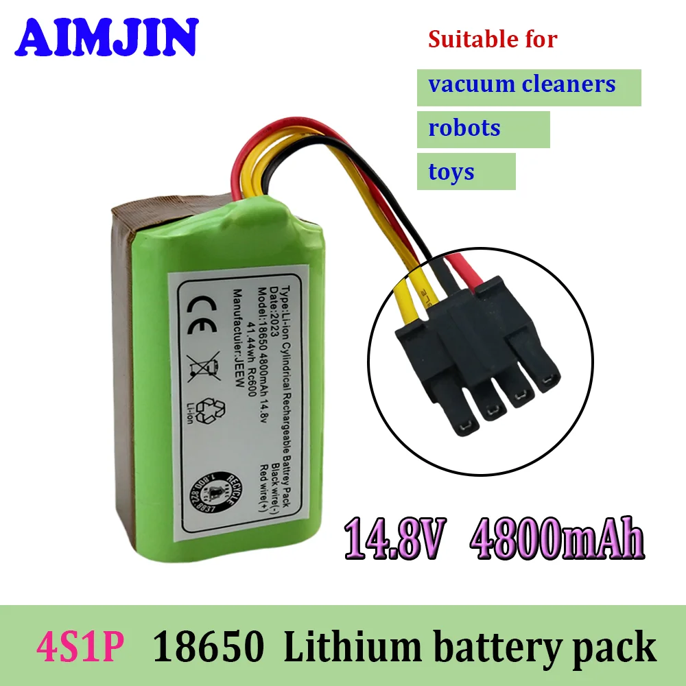 14.8V 4800mAh 18650 Rechargeable Battery Pack Vacuum Cleaner Sweeper Robot For 15CMAX 30 35C G10 Deebot N79S N79W N79SE
14.8V 4800mAh 18650 Rechargeable Battery Pack Vacuum Cleaner Sweeper Robot For 15CMAX 30 35C G10 Deebot N79S N79W N79SE