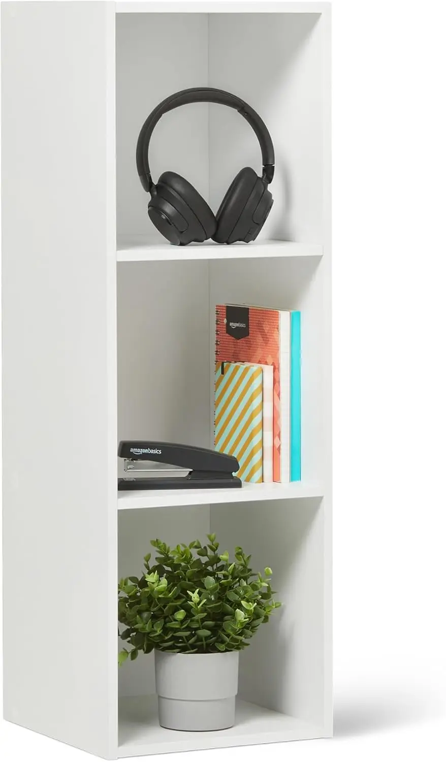 3-Cube Bookcase Compatible with Fabric Storage Cube Organizers, White
3-Cube Bookcase Compatible with Fabric Storage Cube Organizers, White