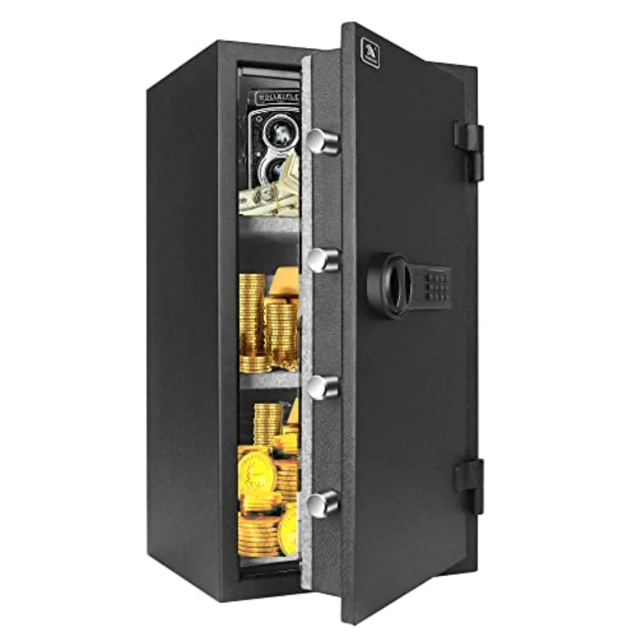 Fireproof Safe for Home and Office, Steel, Black, 3.47 Cu Ft Large Digital Lock Money Safe
Fireproof Safe for Home and Office, Steel, Black, 3.47 Cu Ft Large Digital Lock Money Safe