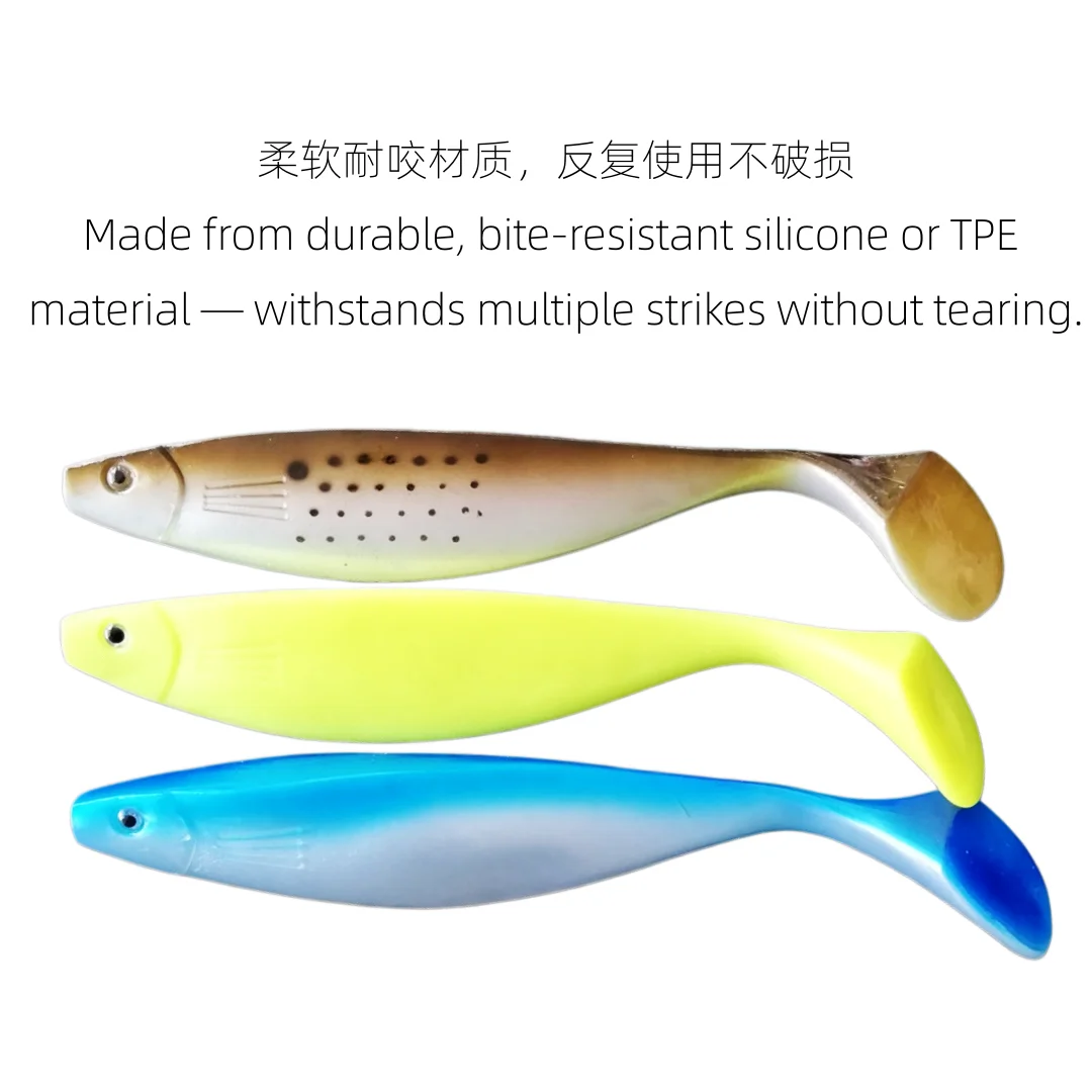 Swolfy 4pcs 71g 23cm Large Soft Lure T-Tail Shad Swimbait Artificial Silicone Fishing Bait Saltwater Sea Bass Pike Trout
Swolfy 4pcs 71g 23cm Large Soft Lure T-Tail Shad Swimbait Artificial Silicone Fishing Bait Saltwater Sea Bass Pike Trout