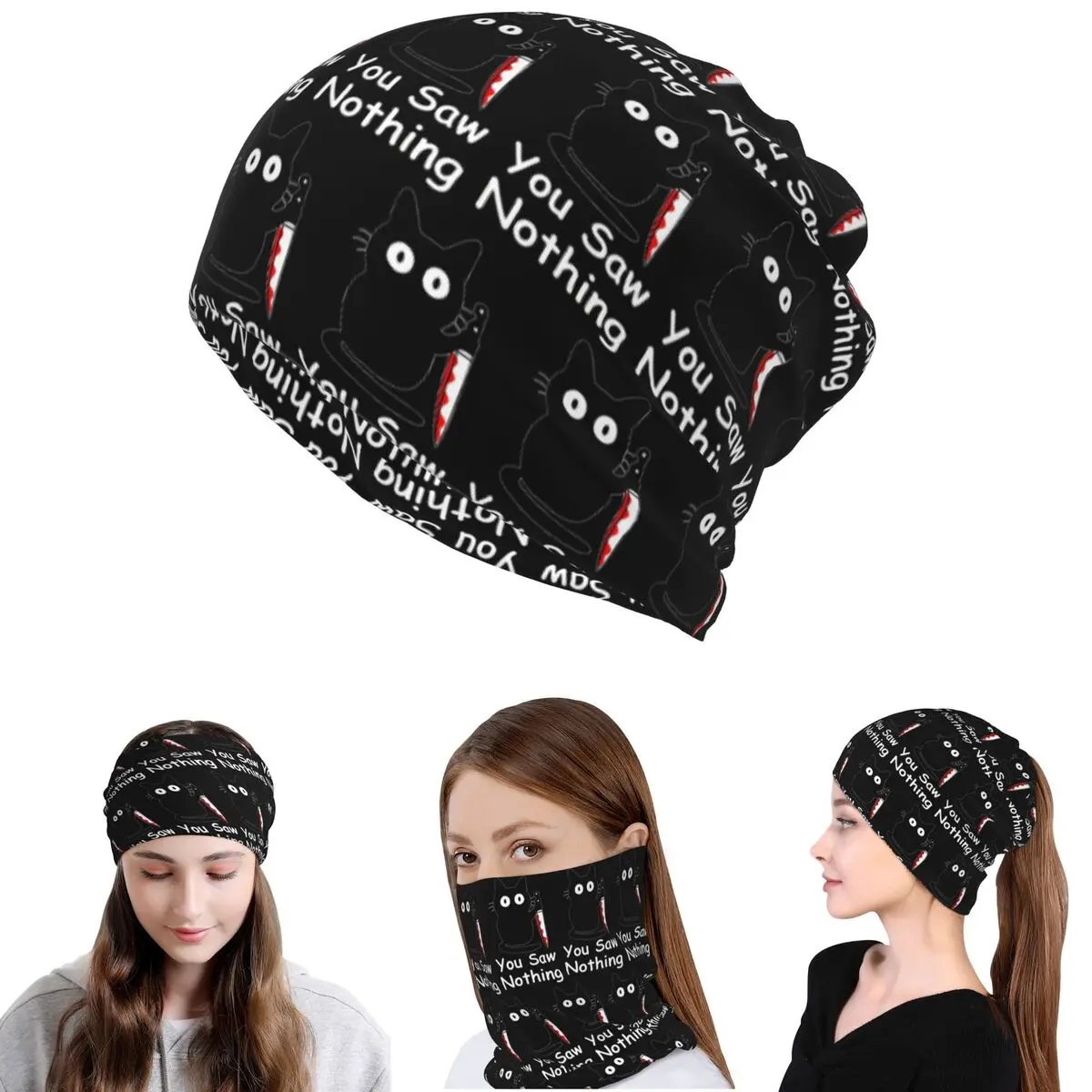 Black Cat Murder Cat You Saw Nothing Bandana Neck Cover Wrap Scarf Multifunction Face Mask Beanies Hat Unisex Adult Washable
Black Cat Murder Cat You Saw Nothing Bandana Neck Cover Wrap Scarf Multifunction Face Mask Beanies Hat Unisex Adult Washable