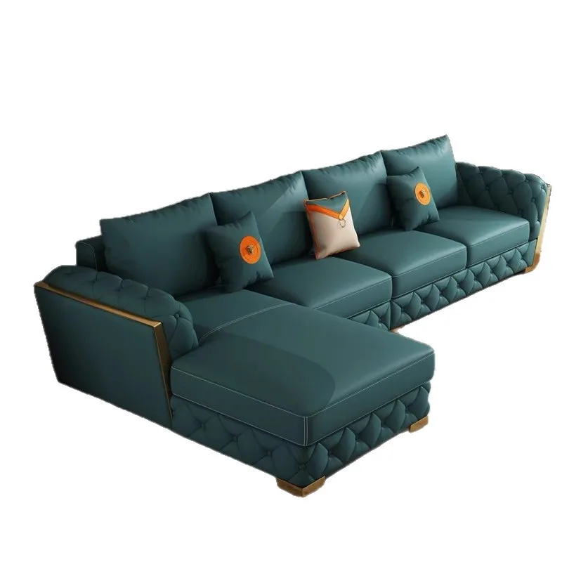 Light luxury leather sofa size apartment living room combination sofa villa furniture sofa
Light luxury leather sofa size apartment living room combination sofa villa furniture sofa