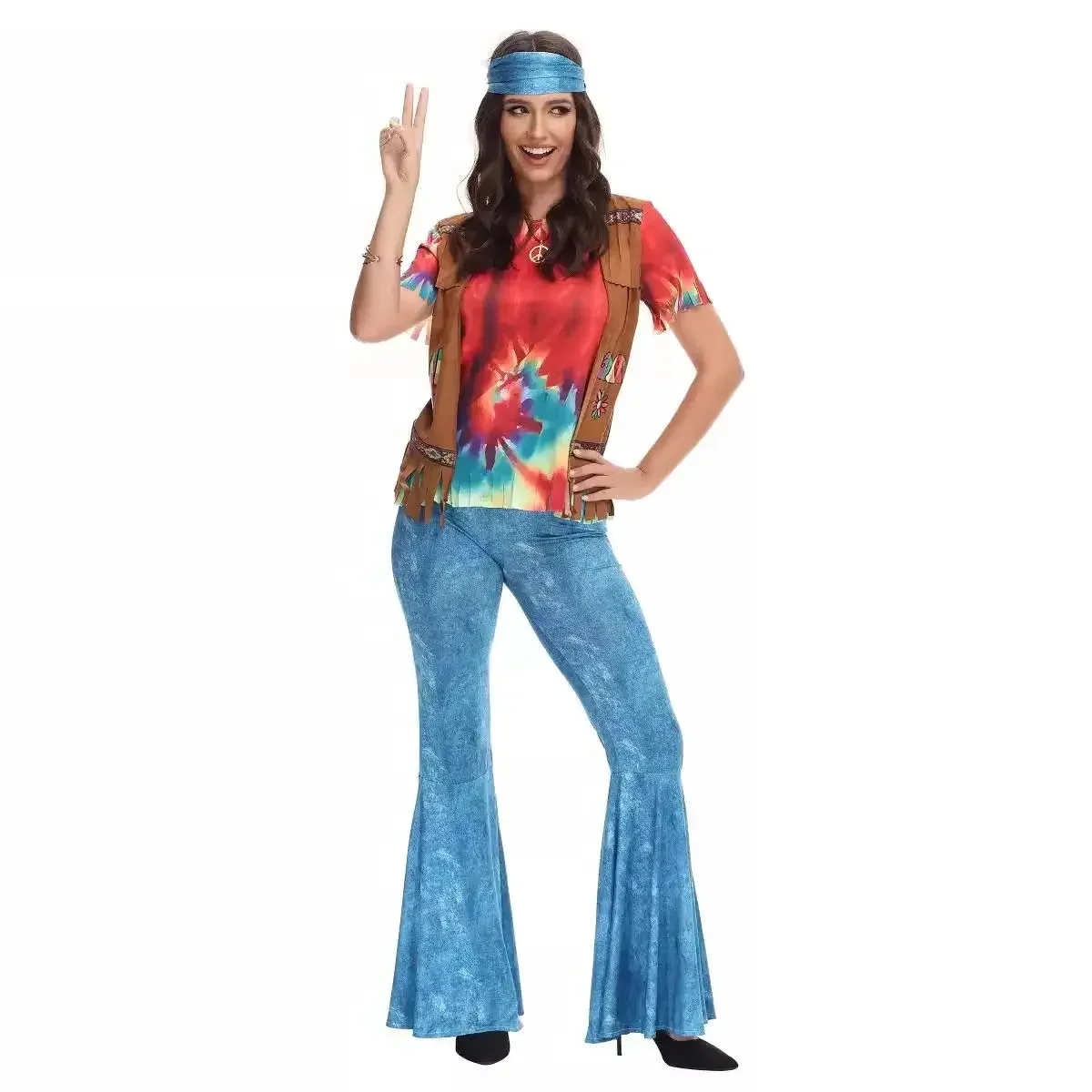 New 60s Hippie Ballroom Retro Disco Dance Costume Vintage Ensemble Men's Women's Halloween Cosplay Theme Party Attire
New 60s Hippie Ballroom Retro Disco Dance Costume Vintage Ensemble Men's Women's Halloween Cosplay Theme Party Attire