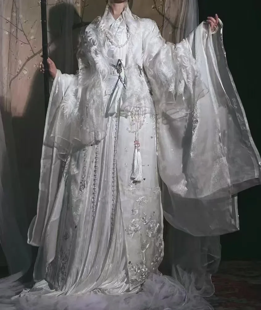 Chinese TV Series TGCF 2HA Tian Guan Ci Fu Xie Lian Chuwanning Cosplay Costume Xie Lian Cos Dress White Hanfu Full Set 2025
Chinese TV Series TGCF 2HA Tian Guan Ci Fu Xie Lian Chuwanning Cosplay Costume Xie Lian Cos Dress White Hanfu Full Set 2025