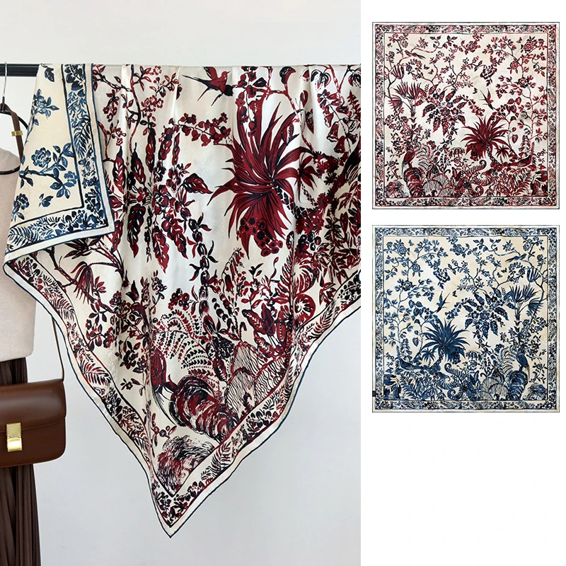 Двусторонний шелковый шарф, женские тутовые шали с ручным закрученным краем, бандана, роскошный большой палантин, хиджаб, сумка 110 см, аксессуары для головы 
Двусторонний шелковый шарф, женские тутовые шали с ручным закрученным краем, бандана, роскошный большой палантин, хиджаб, сумка 110 см, аксессуары для головы