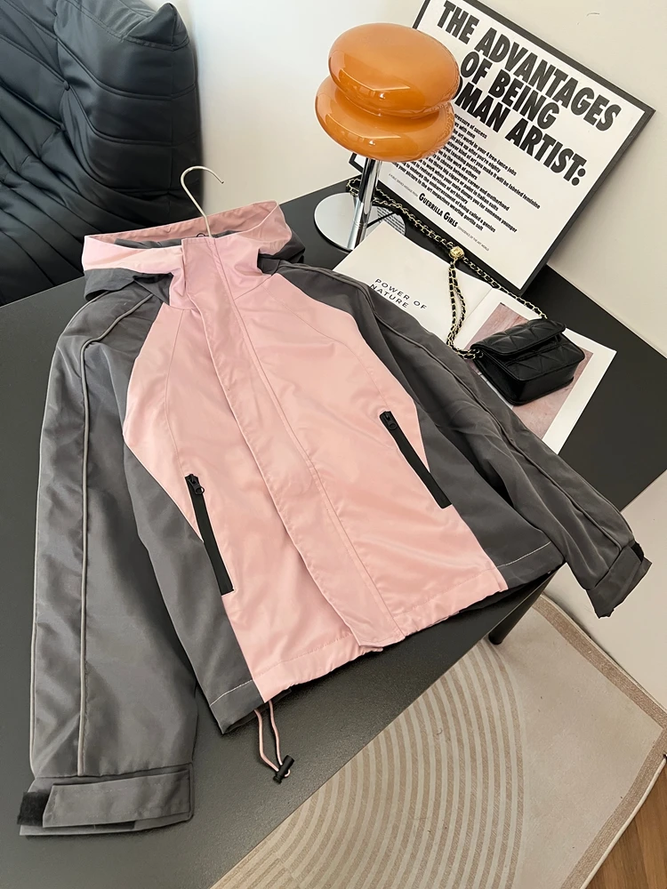 Korean Sle Color Blo Hooded Jaet Women's Spring New Large Size Faion Loose Casual Versatile Top Commute Sle
Korean Sle Color Blo Hooded Jaet Women's Spring New Large Size Faion Loose Casual Versatile Top Commute Sle