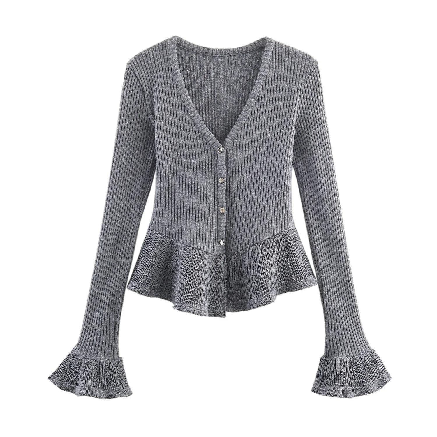 Jenny&DaveMinimalist Black White Gray Knitted Top French Elegant Layered Ruffle Edge Contrasting Sweater Women's Pullover
Jenny&DaveMinimalist Black White Gray Knitted Top French Elegant Layered Ruffle Edge Contrasting Sweater Women's Pullover