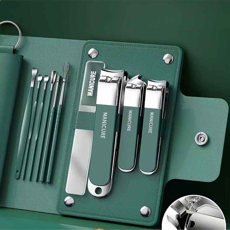 Manicure Tool Set Nail Clipper Polishing Glass File Anti Scatter Nail Cutter Diagonal Pliers Pedicure Grooming Kit Gift Box Set
Manicure Tool Set Nail Clipper Polishing Glass File Anti Scatter Nail Cutter Diagonal Pliers Pedicure Grooming Kit Gift Box Set