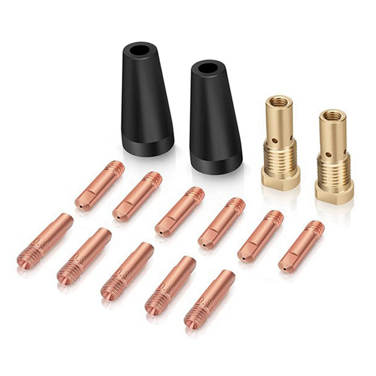 15Pcs MIG Welding Kit Flux Core Gasless Nozzle 0.8mm Brass Welding Tips Replacement MIG Welder Accessories
15Pcs MIG Welding Kit Flux Core Gasless Nozzle 0.8mm Brass Welding Tips Replacement MIG Welder Accessories