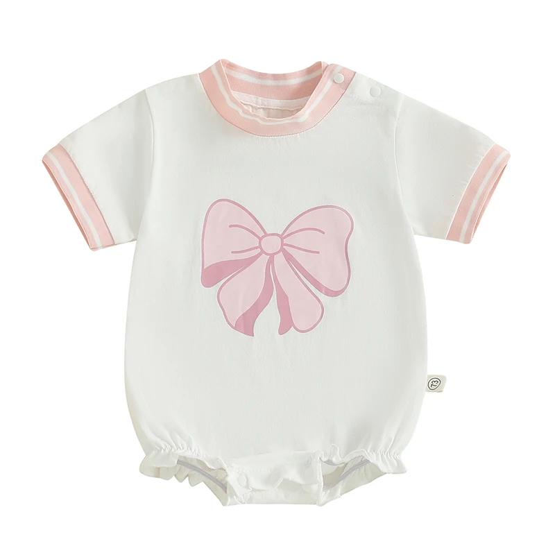 Baby Girls Rompers Bowknot Print Round Neck Short Sleeve Infant Bodysuits Jumpsuits
Baby Girls Rompers Bowknot Print Round Neck Short Sleeve Infant Bodysuits Jumpsuits