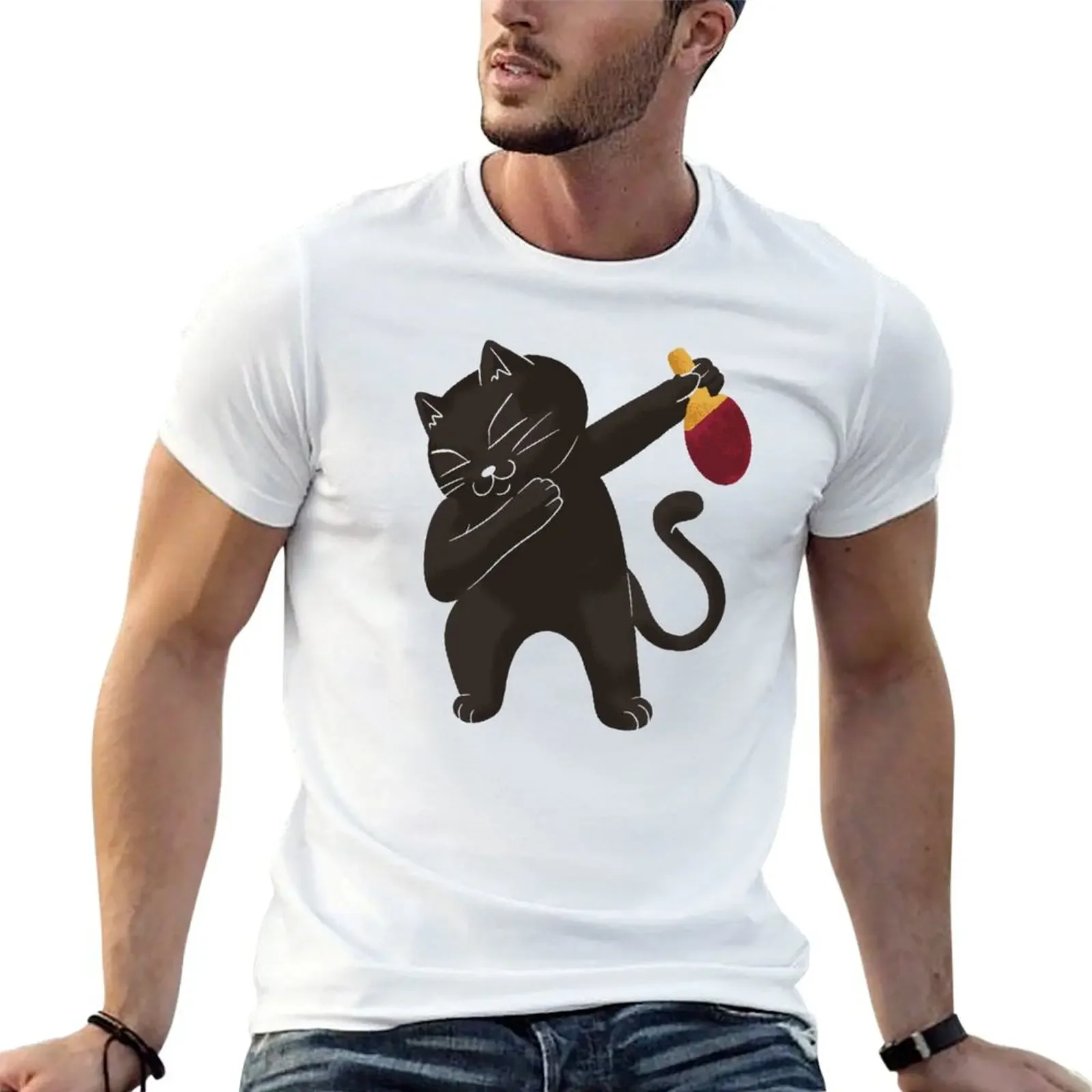 Dabbing table tennis cat T-shirt shirts graphic tees oversized t shirts for men graphic
Dabbing table tennis cat T-shirt shirts graphic tees oversized t shirts for men graphic