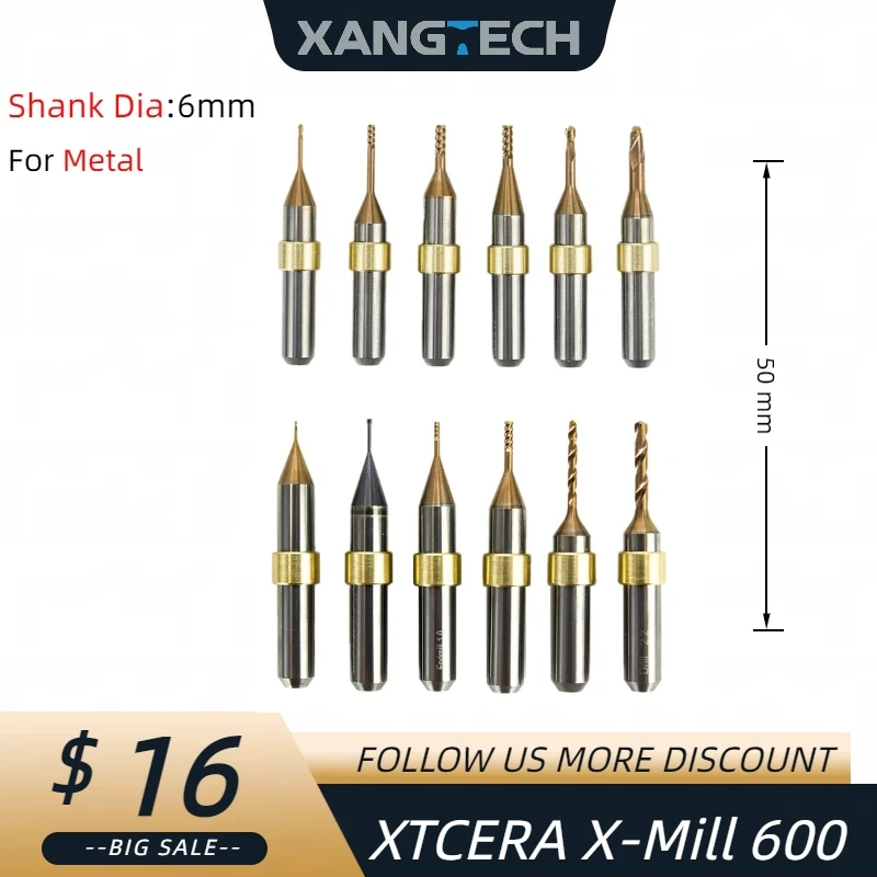 XANGTECH Xtcera Xmill-600 Metal Milling Bur Ballmill Endmill Drill Cutters For Dental Lab Titanium CoCr Dental Tools
XANGTECH Xtcera Xmill-600 Metal Milling Bur Ballmill Endmill Drill Cutters For Dental Lab Titanium CoCr Dental Tools