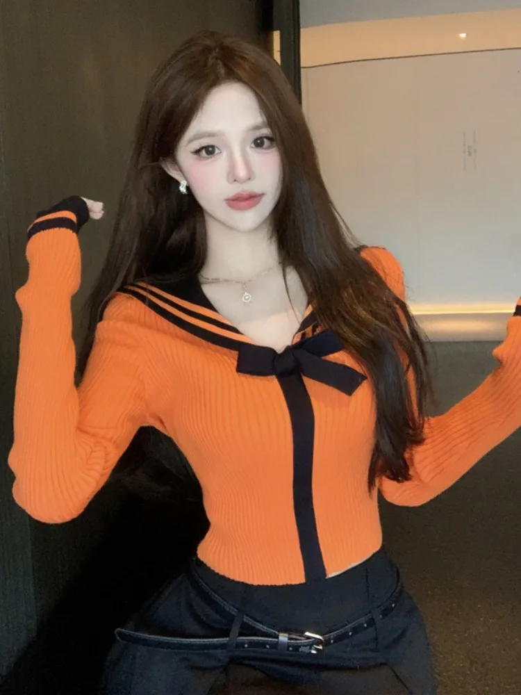 Orange Knitted Base Layer Shirt Short Sleeve Long Sleeve Naval Collar Outerwear T-Shirt Autumn High-End Feeling Short Style S...
Orange Knitted Base Layer Shirt Short Sleeve Long Sleeve Naval Collar Outerwear T-Shirt Autumn High-End Feeling Short Style S...