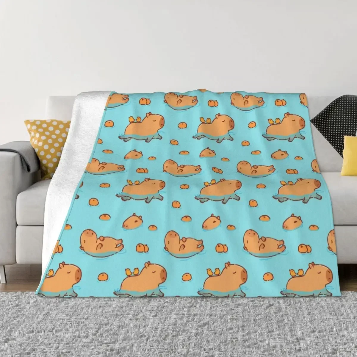 Capybara Pattern Swimming Oranges Flannel Blankets Animal Lover Funny Throw Blanket for Home 200x150cm
Capybara Pattern Swimming Oranges Flannel Blankets Animal Lover Funny Throw Blanket for Home 200x150cm