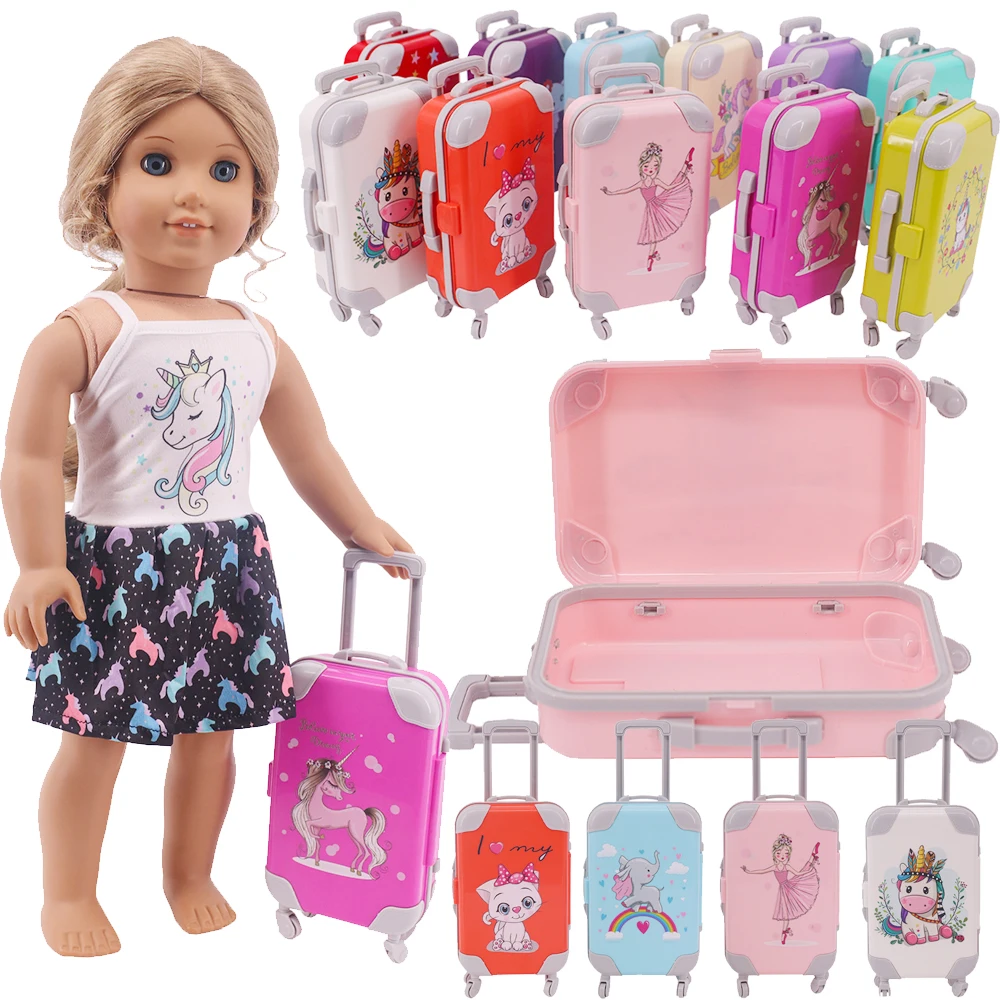 Barbies Doll Suitcase Luggage Large Travel Accessories Cartoon Unicorn Pattern Printed Luggage Fit 16-18Inch American Dolls Toys
Barbies Doll Suitcase Luggage Large Travel Accessories Cartoon Unicorn Pattern Printed Luggage Fit 16-18Inch American Dolls Toys
