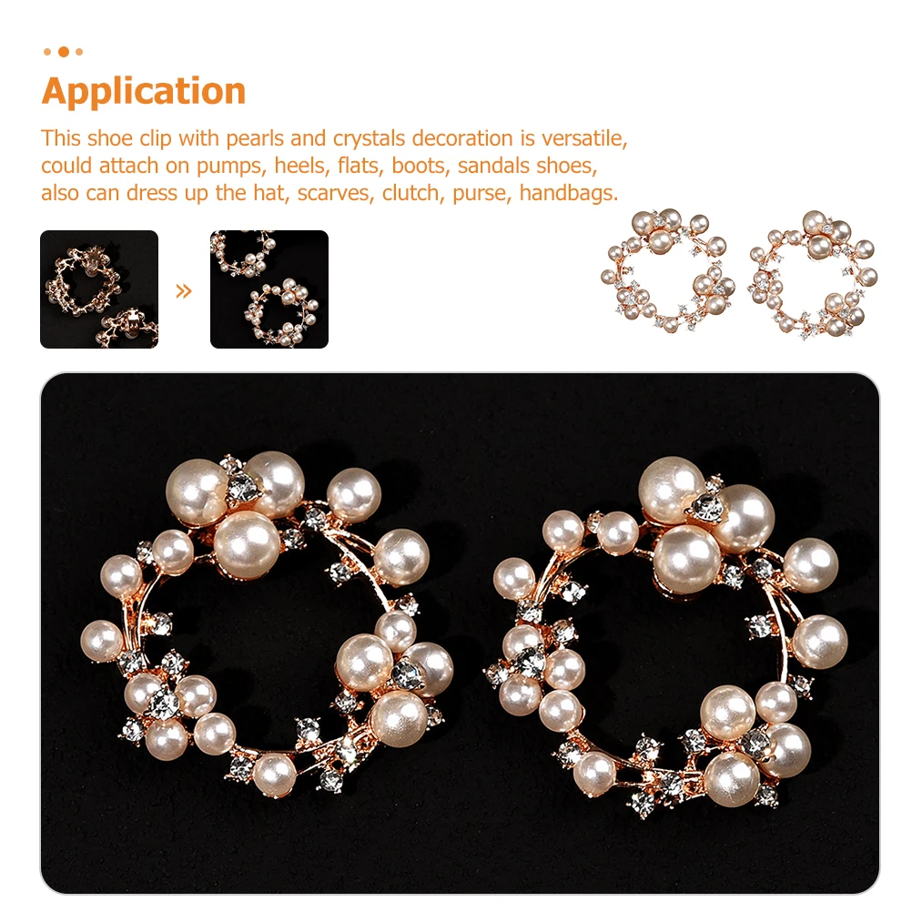 2pcs HighHeelsBuckles DecorativeJewelry RemovableShoeClips WeddingAccessories GoldenPearl RhinestoneCrystal ShoeDecor
2pcs HighHeelsBuckles DecorativeJewelry RemovableShoeClips WeddingAccessories GoldenPearl RhinestoneCrystal ShoeDecor