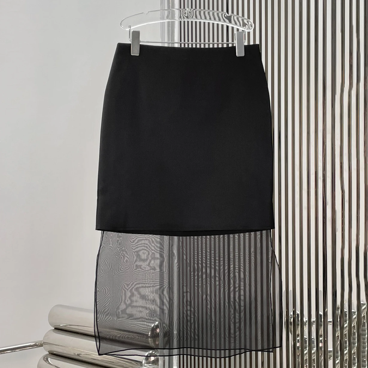 Women's skirt New high waisted slim pencil skirt for summer 2026 Transparent mesh splicing women's half skirt knee length skirt
Women's skirt New high waisted slim pencil skirt for summer 2026 Transparent mesh splicing women's half skirt knee length skirt