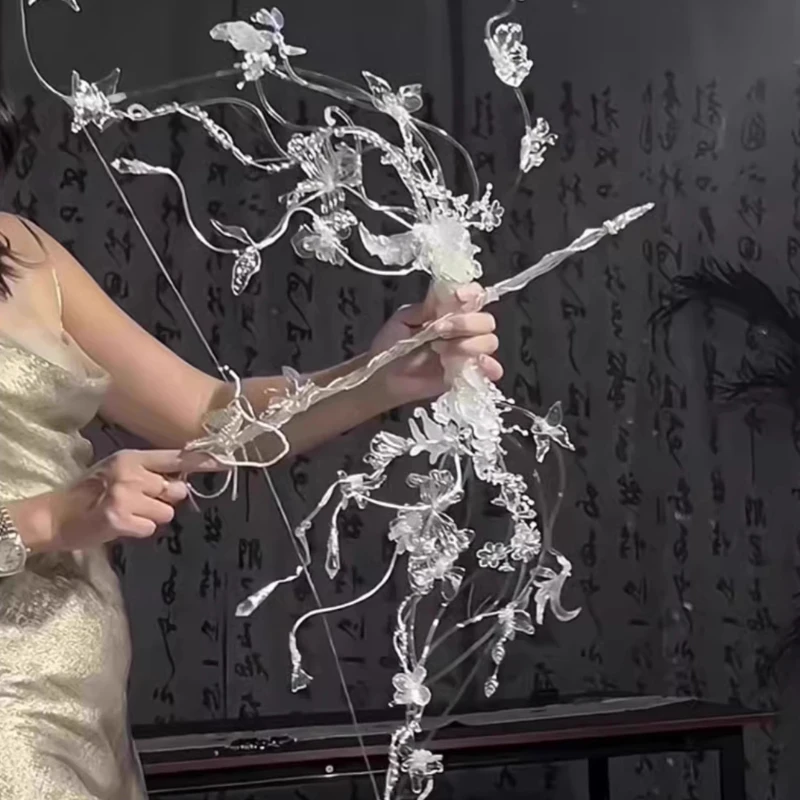 Flower transparent crystal flower bow and arrow photography hanfu catwalk photo props
Flower transparent crystal flower bow and arrow photography hanfu catwalk photo props