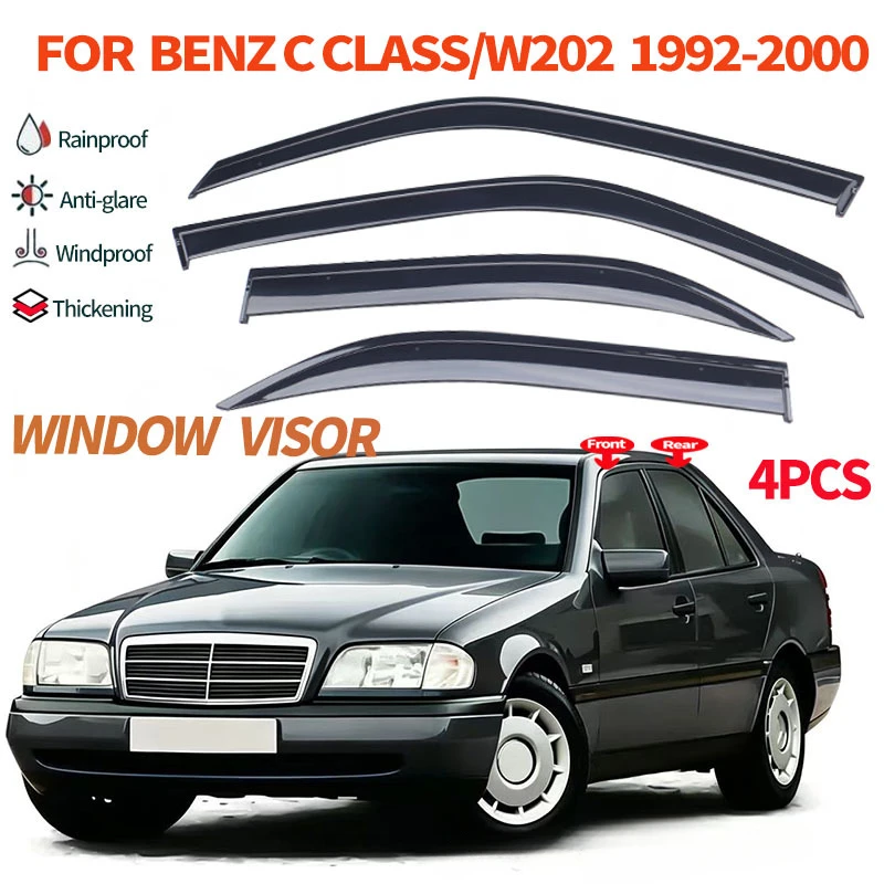 Window Visor Rain Guards Wind Deflector Door Visor for MERCEDES-BENZ C-CLASS W202 Sedan 1992-2000 1993 1994 1995 1996 1997 1998
Window Visor Rain Guards Wind Deflector Door Visor for MERCEDES-BENZ C-CLASS W202 Sedan 1992-2000 1993 1994 1995 1996 1997 1998